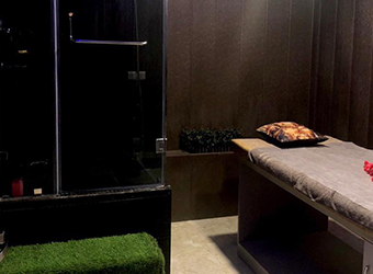 cupboard and bed for massage therapy